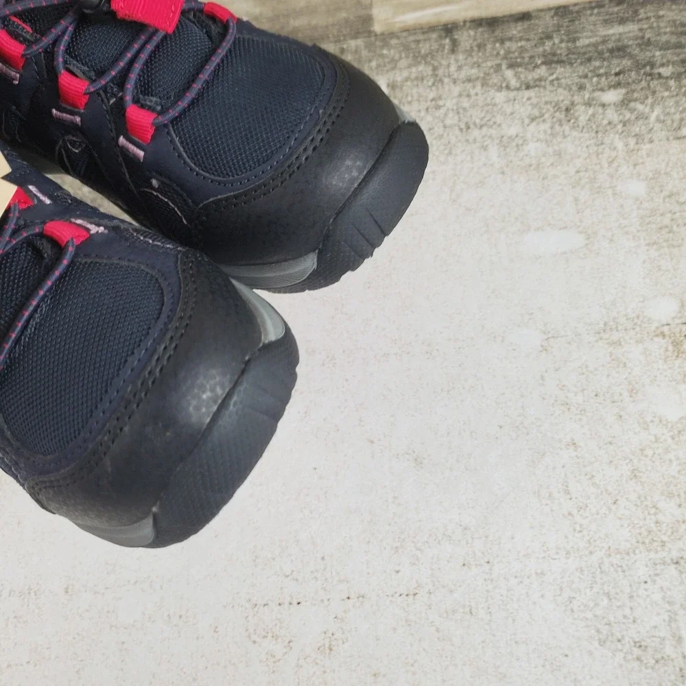 Kamik Trax Kids Shoes Sz 6 Navy Pink Mesh Waterproof Round Toe Lace Up Sneaker